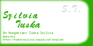 szilvia tuska business card